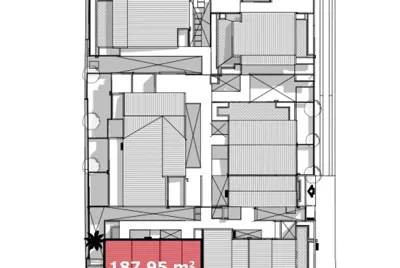 2 commerces en centre-ville de Saint-Pierre – plan de façade